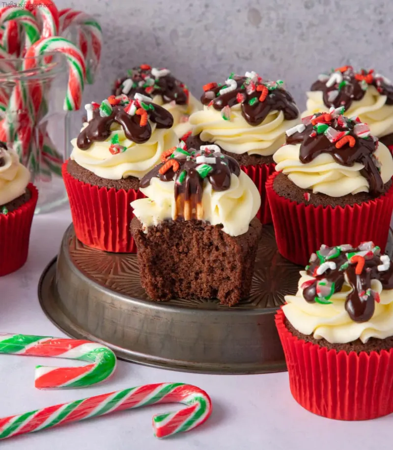 Candy Cane Cupcakes