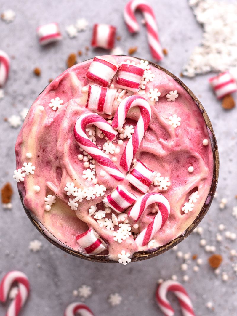 Candy Cane Smoothie Bowl