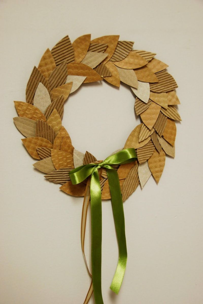 Cardboard Christmas Wreath