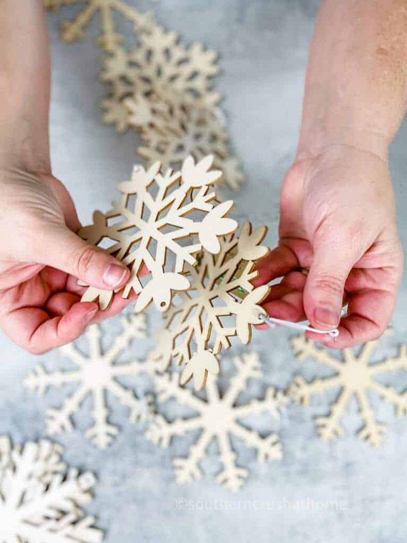 Cardboard Snowflake Garland