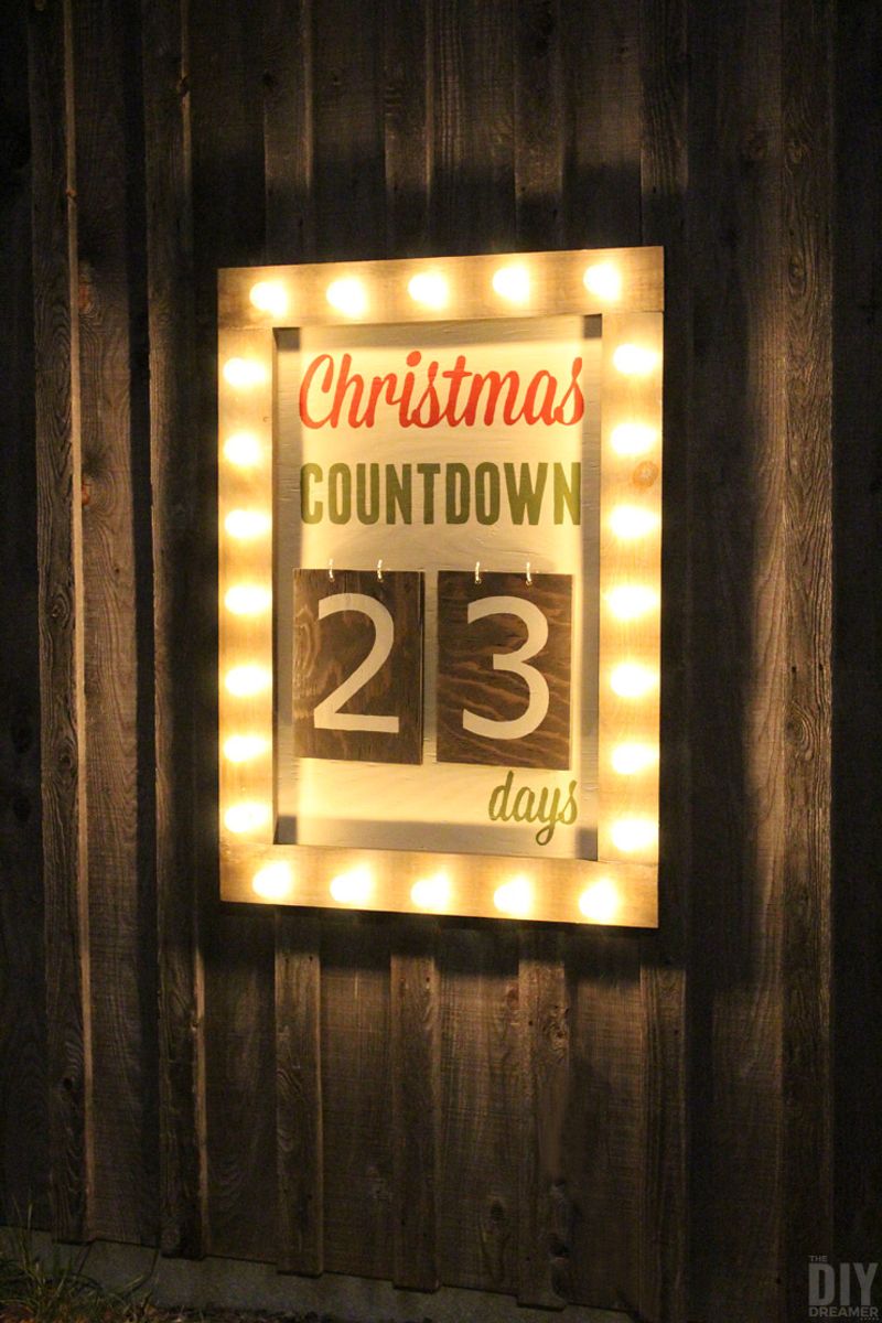 Christmas Countdown Sign