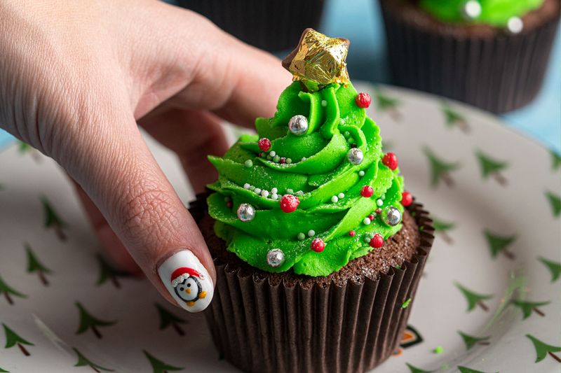 Christmas Tree Cupcakes