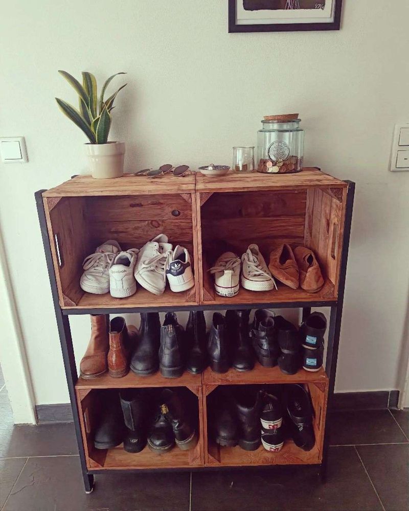 Crate Shoe Rack