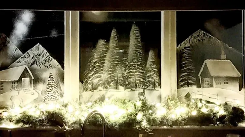 DIY Snowy Windows