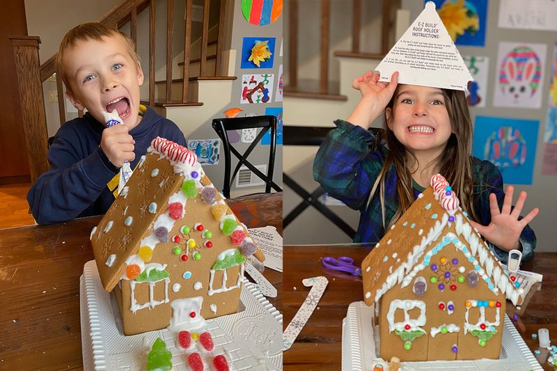 Decorating Gingerbread Houses