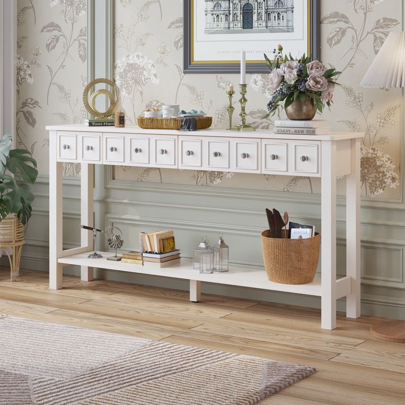 Elegant White Console