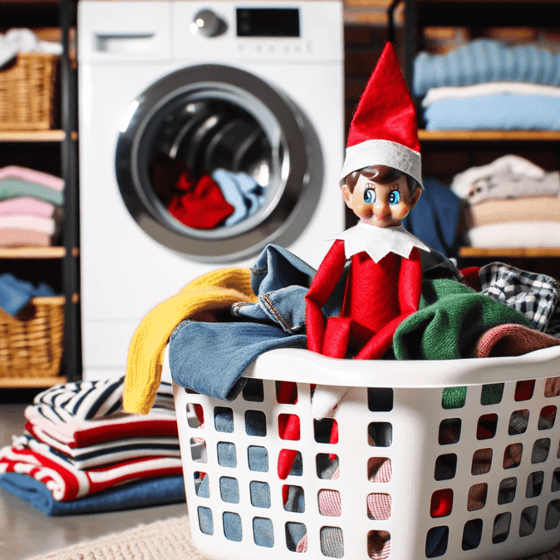 Elf Laundry Day Mishap