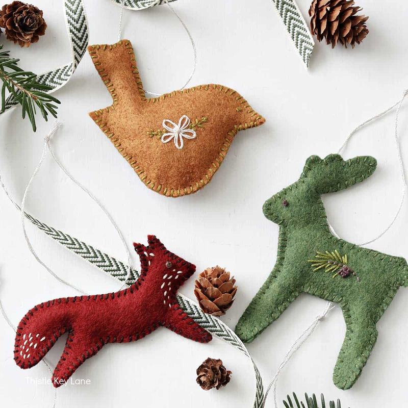 Felted Animal Ornaments