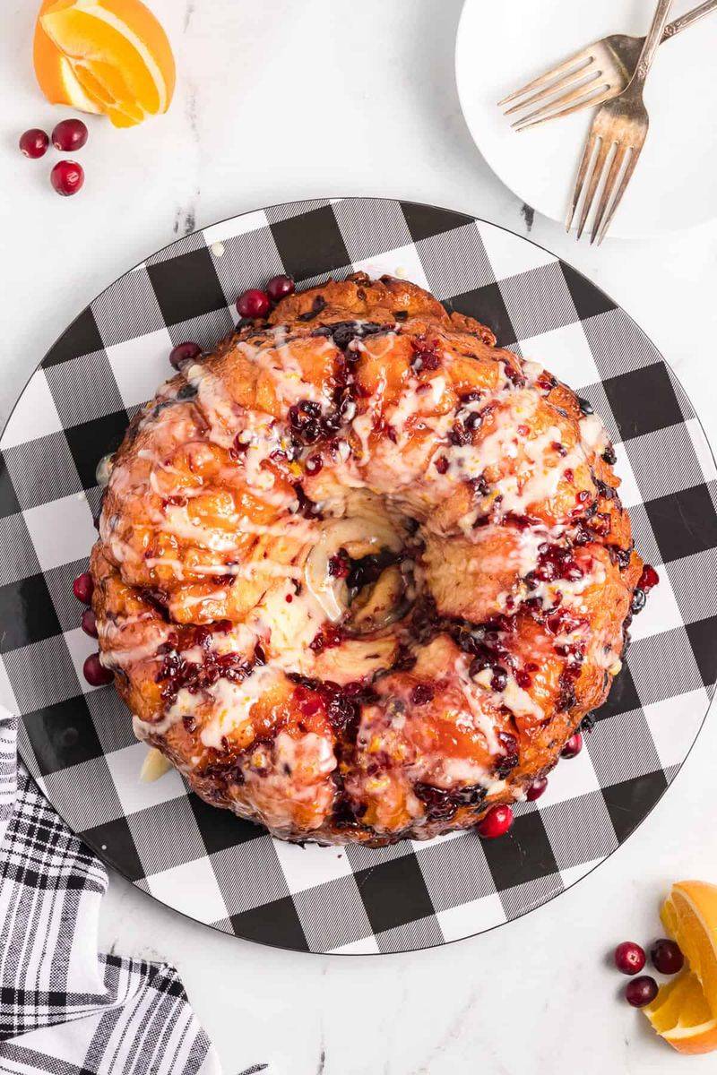 Festive Cranberry Orange Monkey Bread