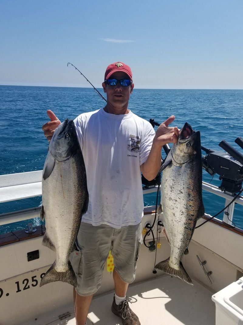 Fishing Without a Shirt in Chicago