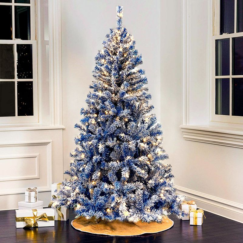 Frosted Blue Christmas Tree