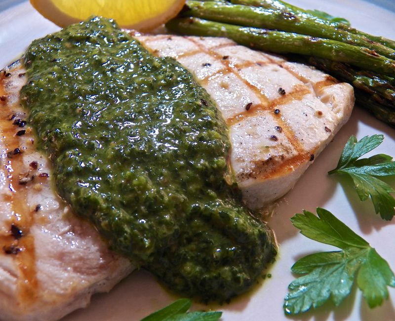 Grilled Swordfish with Salsa Verde