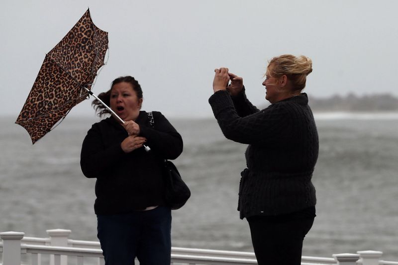 Having your umbrella flip inside out