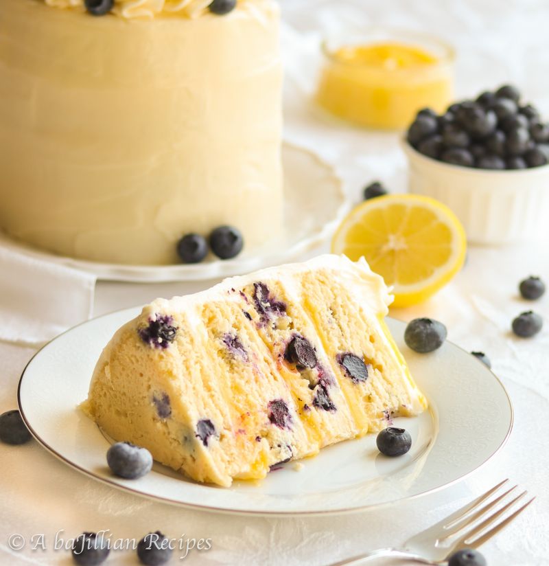 Lemon Blueberry Christmas Cake