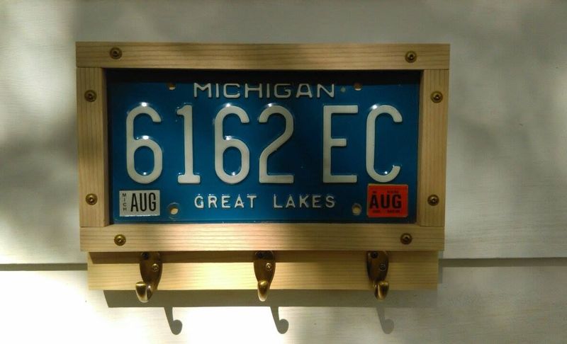 License Plate Key Holder