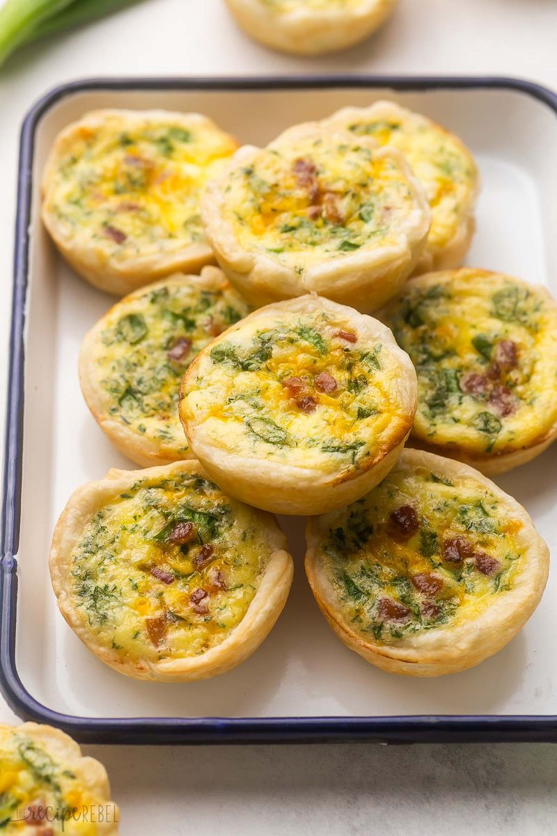 Mini Quiches with Spinach and Cheese