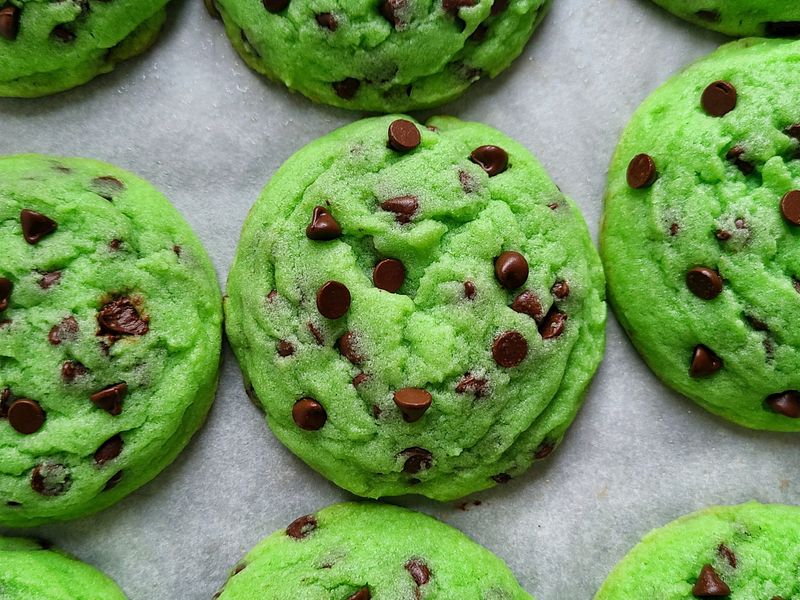 Mint Chocolate Chip Cookies