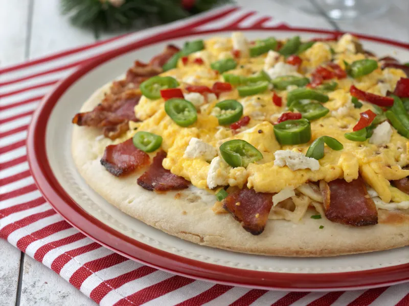 North Pole Breakfast Pizza