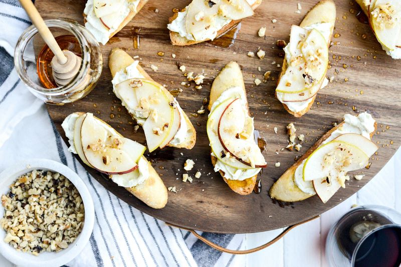 Pear and Blue Cheese Crostini