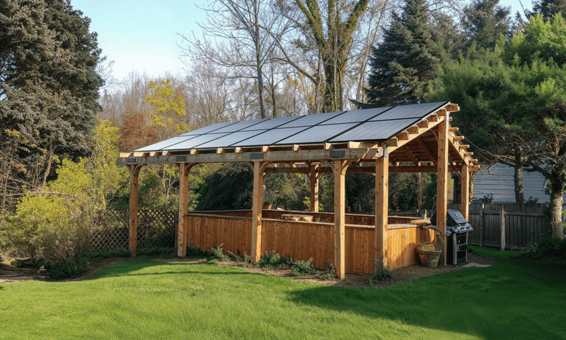 Pergola with Solar Panels