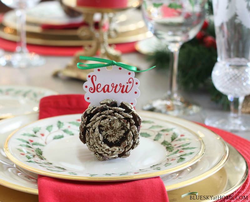 Pinecone Place Card Holders