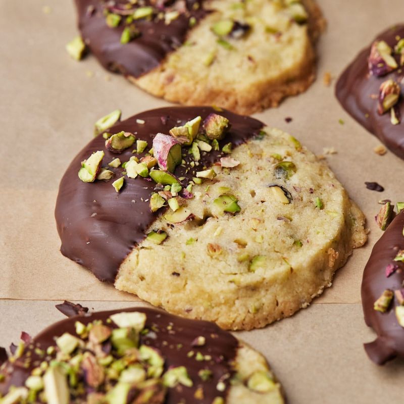 Pistachio Shortbread Cookies