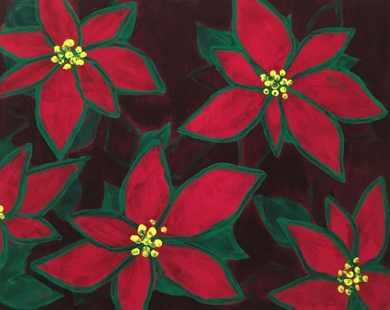 Poinsettias in Art