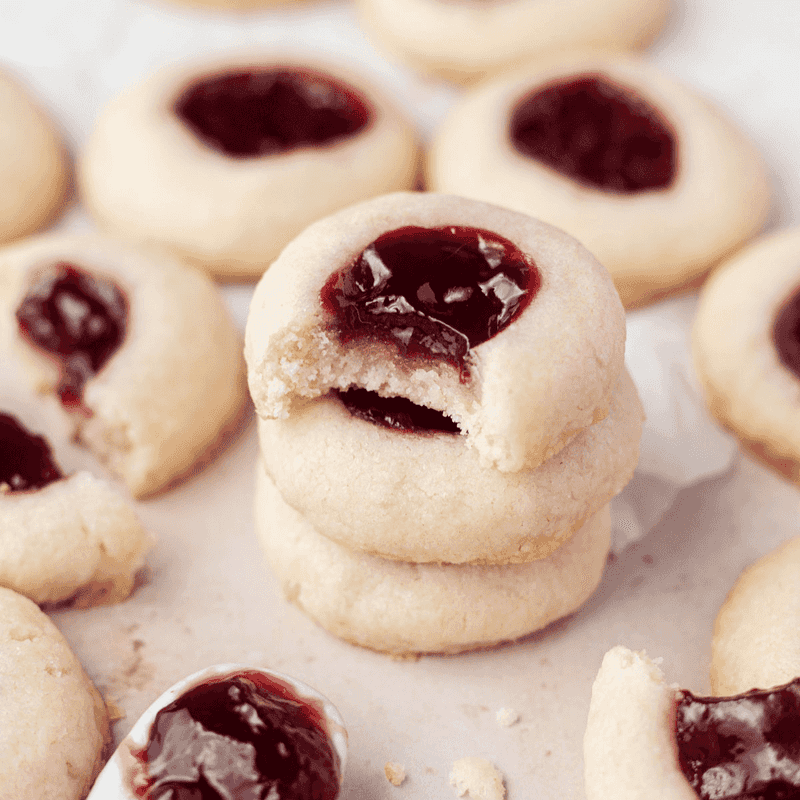 Raspberry Almond Thumbprints