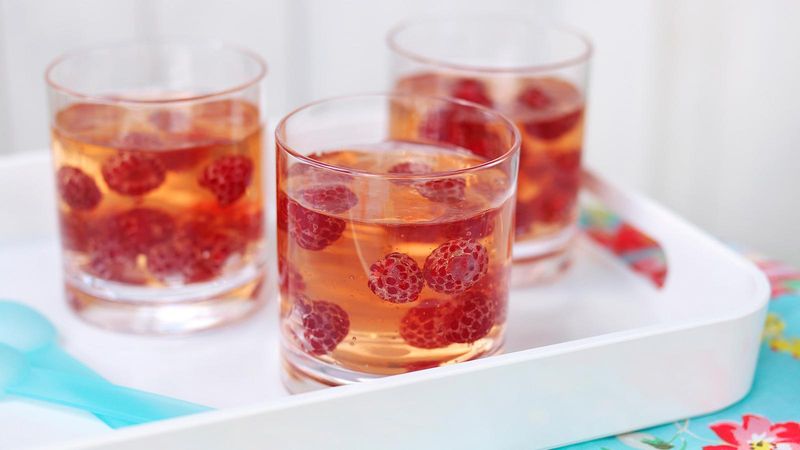 Raspberry Champagne Jellies