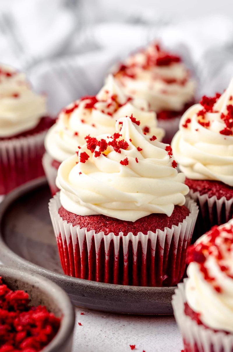 Red Velvet Cupcakes with Cream Cheese Frosting