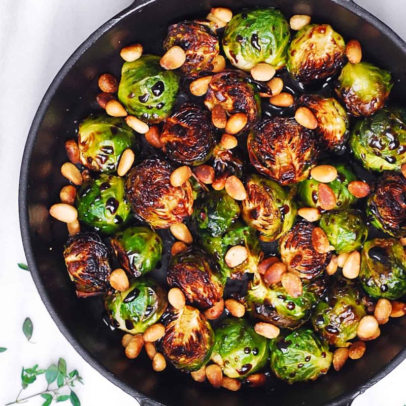 Roasted Brussel Sprouts with Balsamic Glaze