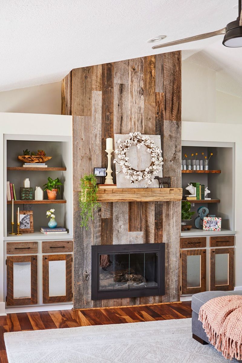 Rustic Beam Mantel