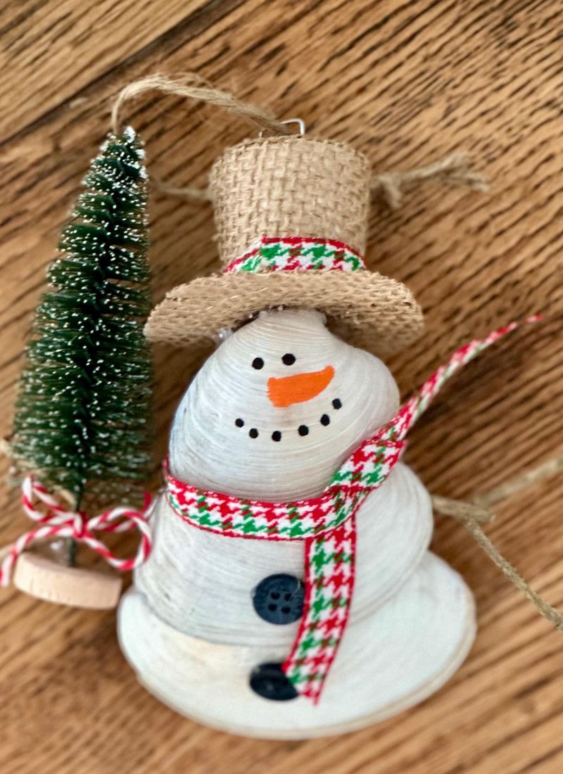 Shell Snowman Ornaments