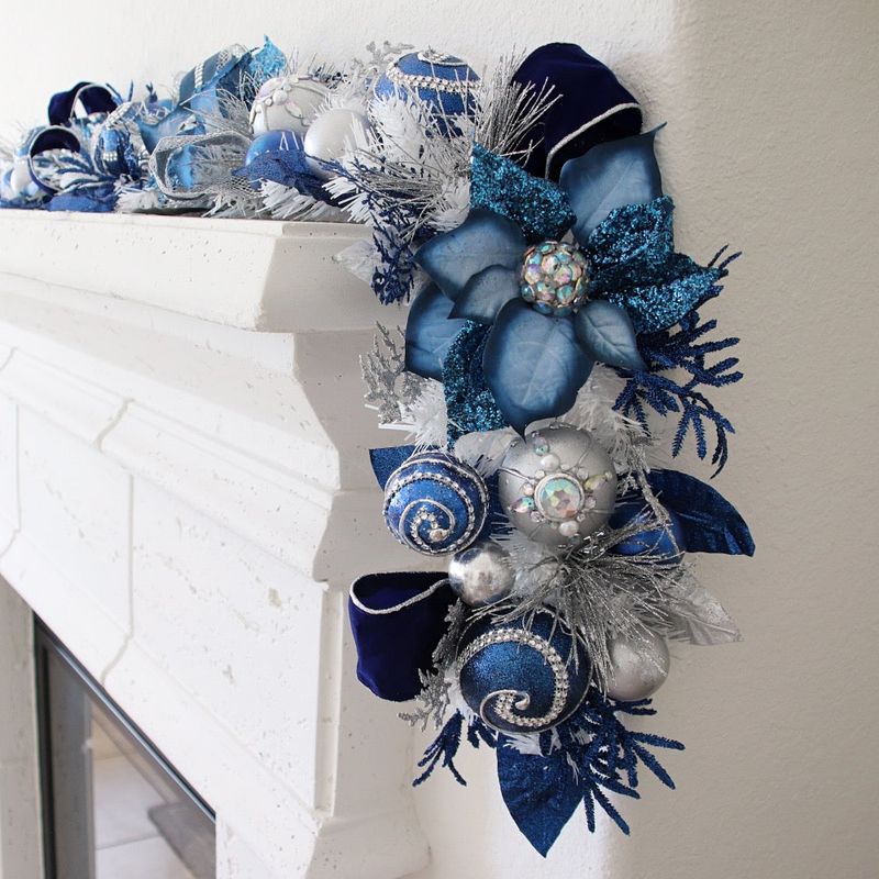 Silver and Blue Garland