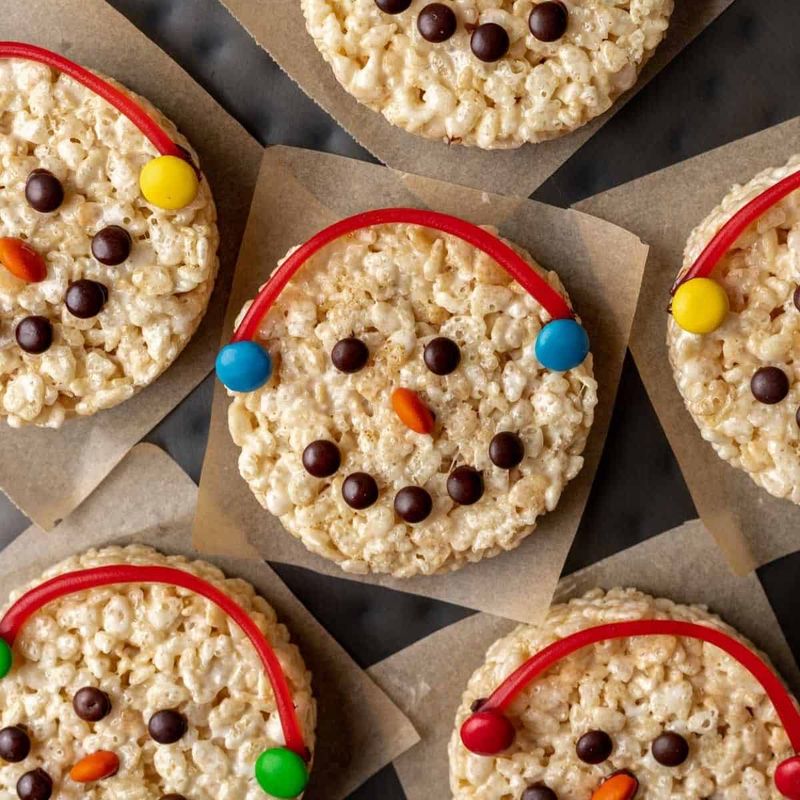 Snowman Rice Krispie Treats