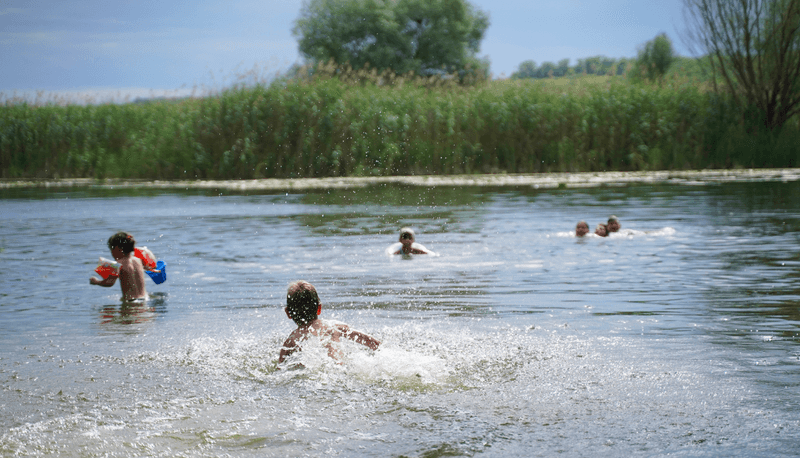 Swimming in Natural Bodies of Water