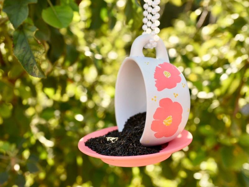 Teacup Bird Feeder