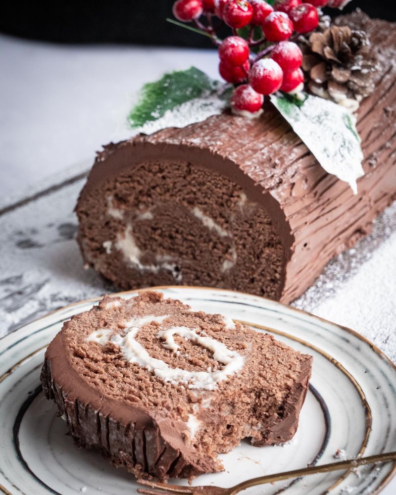 Vegan Chocolate Yule Log