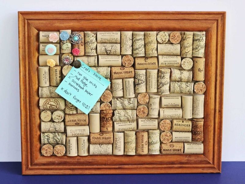 Wine Cork Bulletin Board