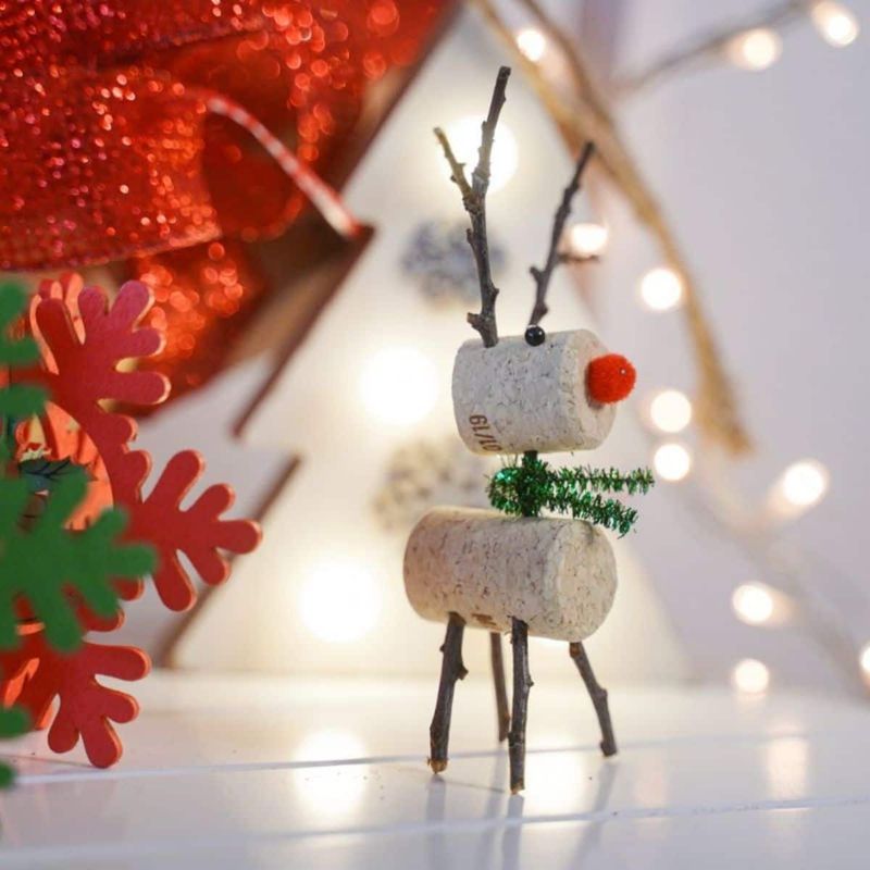 Wine Cork Reindeer