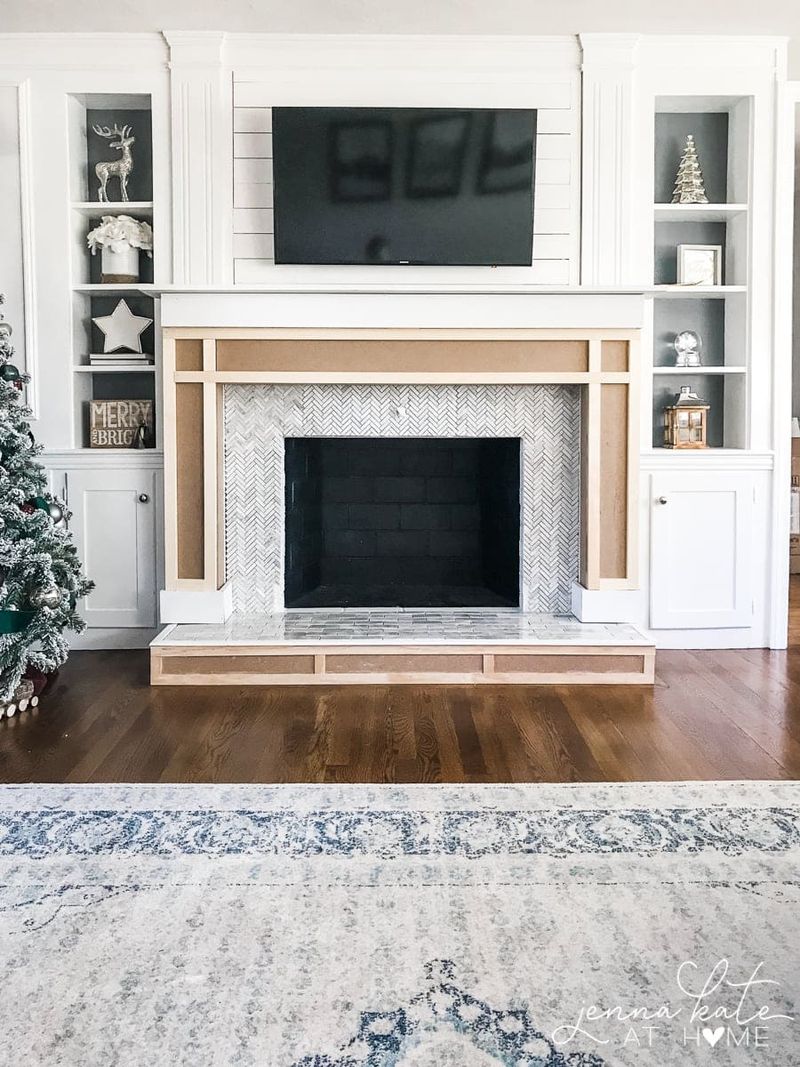 Wooden Mantel Addition