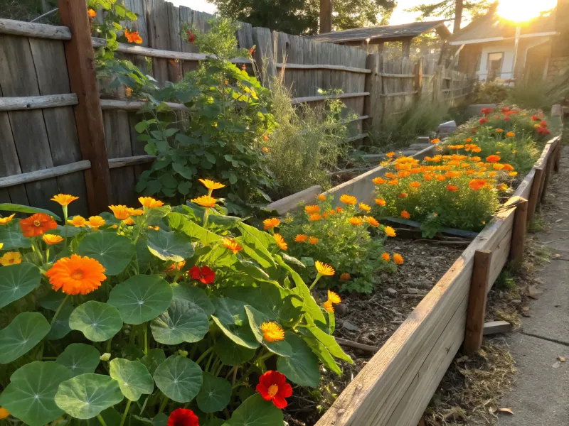 Nasturtium and Calendula