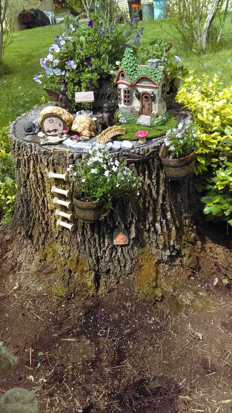 Fairy Garden Stump