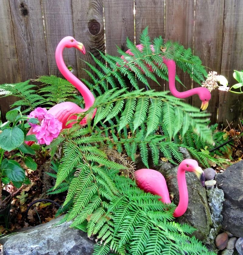 Plastic Lawn Ornaments (Flamingos, Gnomes, etc.)