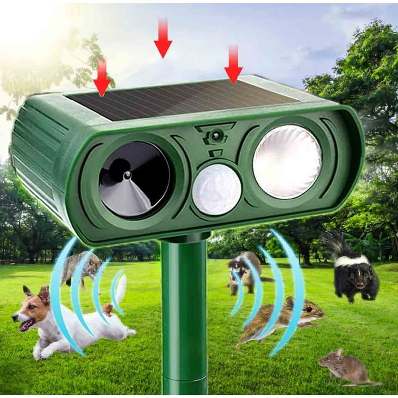 Set Up Ultrasonic or Light-Activated Deterrents