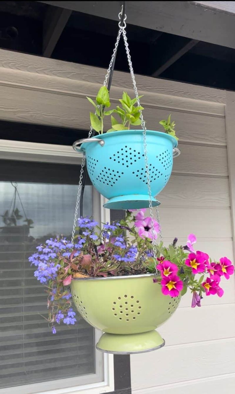 Colander Hanging Baskets