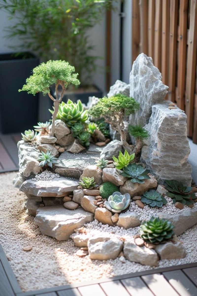 Zen Succulent Rock Garden