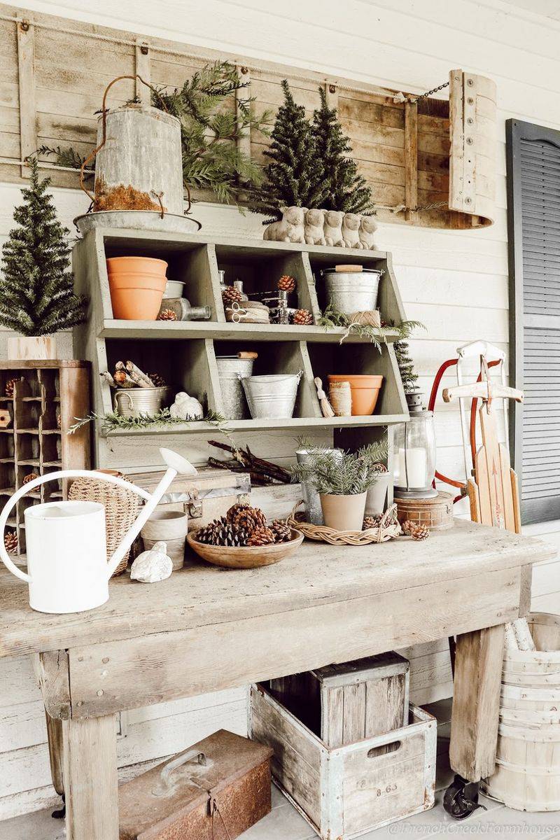 Rustic Potting Bench