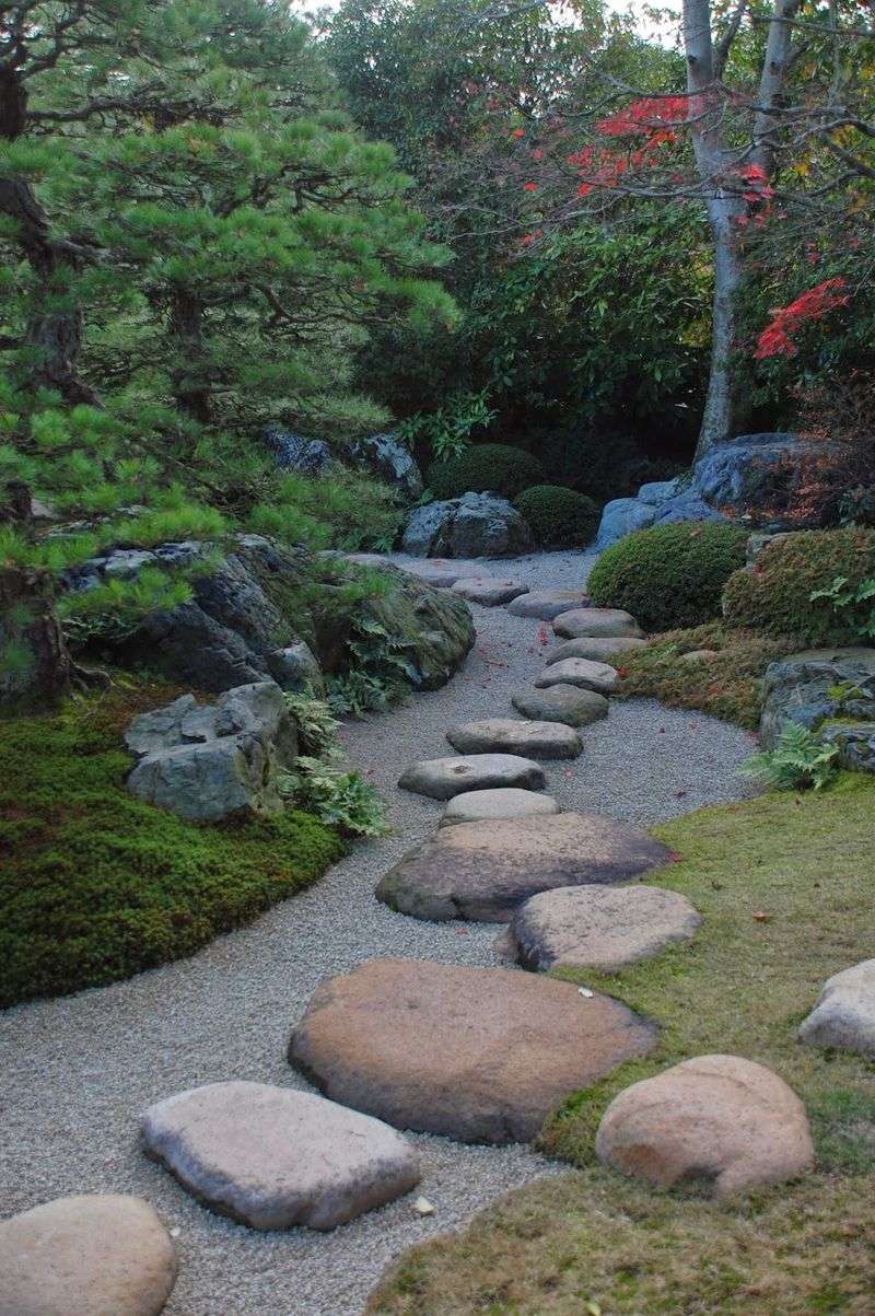 Mindful Walking on the Stone Path