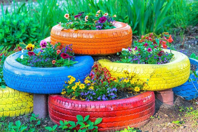 Recycled Tire Planters